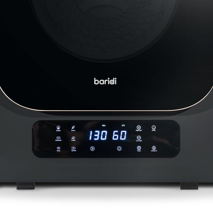 Baridi Tabletop Tumble Dryer with Digital Controls 2.5kg Capacity - Black