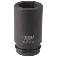 Draper HI-TORQ 6 Point Deep Impact Socket, 3/4" Sq. Dr., 33mm 11899