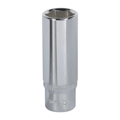 Sealey WallDrive Socket 13mm Deep 1/4"Sq Drive Fully Polished SP1413D Sealey - Town Tools 