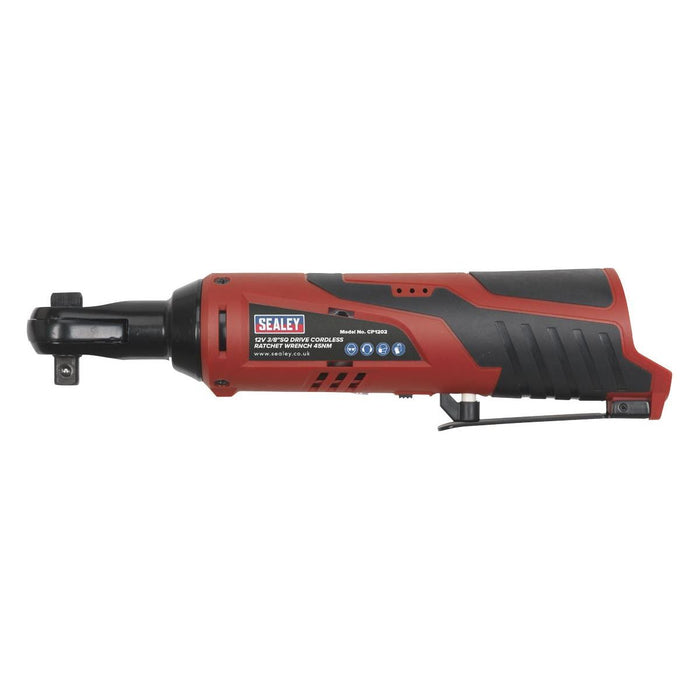 Sealey Cordless Ratchet Wrench 3/8"Sq Drive 12V SV12 Series Body Only CP1202 Sealey - Town Tools 