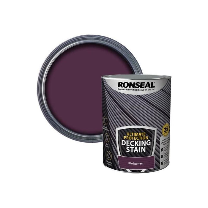 Ronseal Ultimate Protection Decking Stain Blackcurrant 5 litre Ronseal - Town Tools