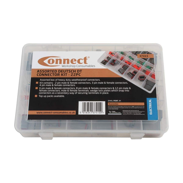 Connect Assorted Deutsch DT Connector Kit 22pc 37415 Tool Connection - Town Tools 