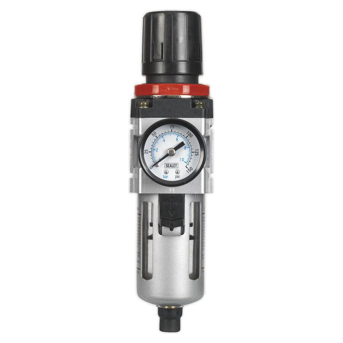Sealey Air Filter/Regulator with Gauge SA2001/FR Sealey - Town Tools 