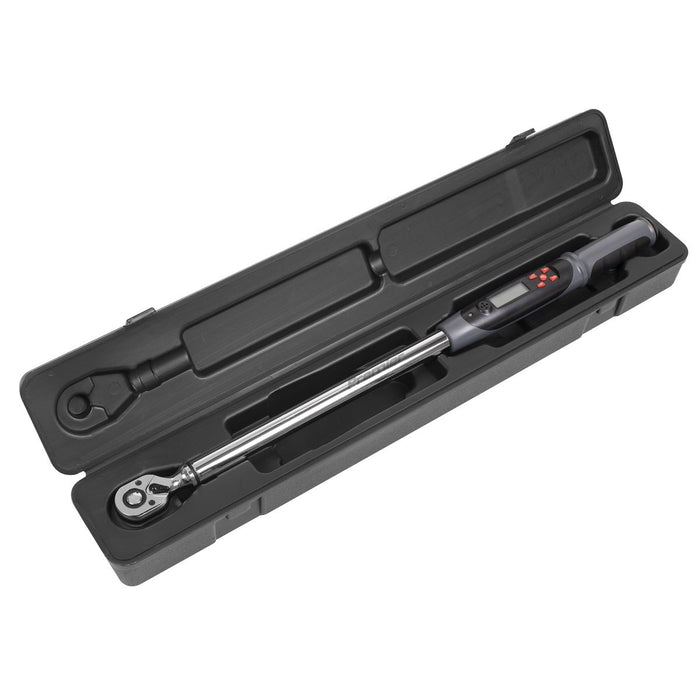 Premier Digital Torque Wrench with Angle Function 1/2"Sq Drive 30-340Nm Sealey Premier - Town Tools 