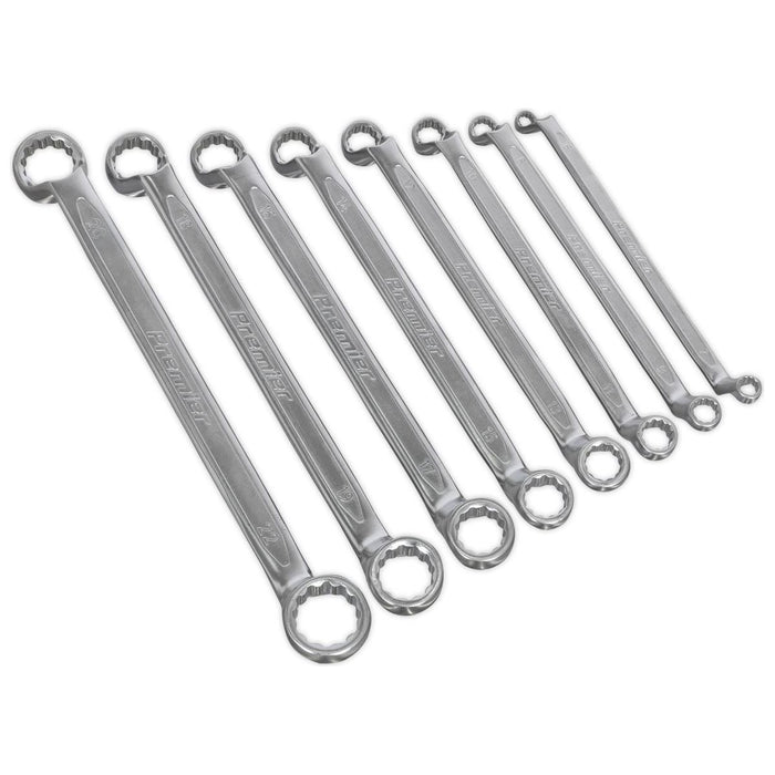 Sealey Offset Double End Ring Spanner Set 8pc Metric AK63257 Sealey - Town Tools 