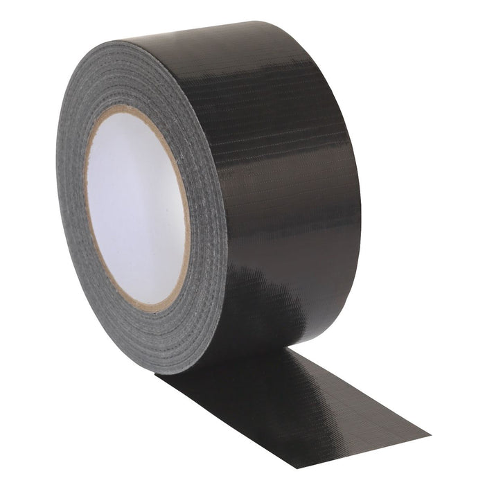 Sealey Duct Tape 75mm x 50m - Black DTB75 Sealey - Town Tools 