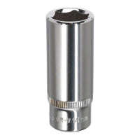 Sealey WallDrive Socket 14mm Deep 1/4"Sq Drive Fully Polished SP1414D