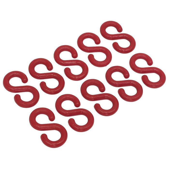 Sealey Plastic Chain S-Hook Pack of 10 RSH10 Sealey - Town Tools 