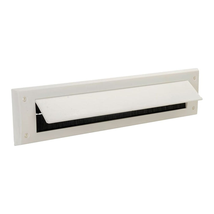 Fixman Letterbox Draught Seal with Flap 338 x 78mm White Fixman - Town Tools 