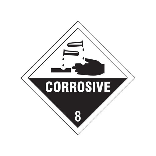 Scan Corrosive 8 - Self Adhesive Vinyl Sign 100 x 100mm Scan - Town Tools