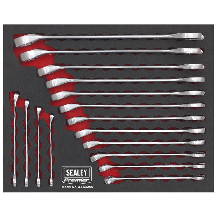 Sealey Combination Spanner Set 16pc Metric AK63255 Sealey - Town Tools 