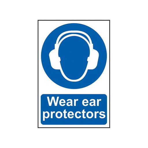 Scan Wear Ear Protectors - PVC Sign 200 x 300mm Scan - Town Tools