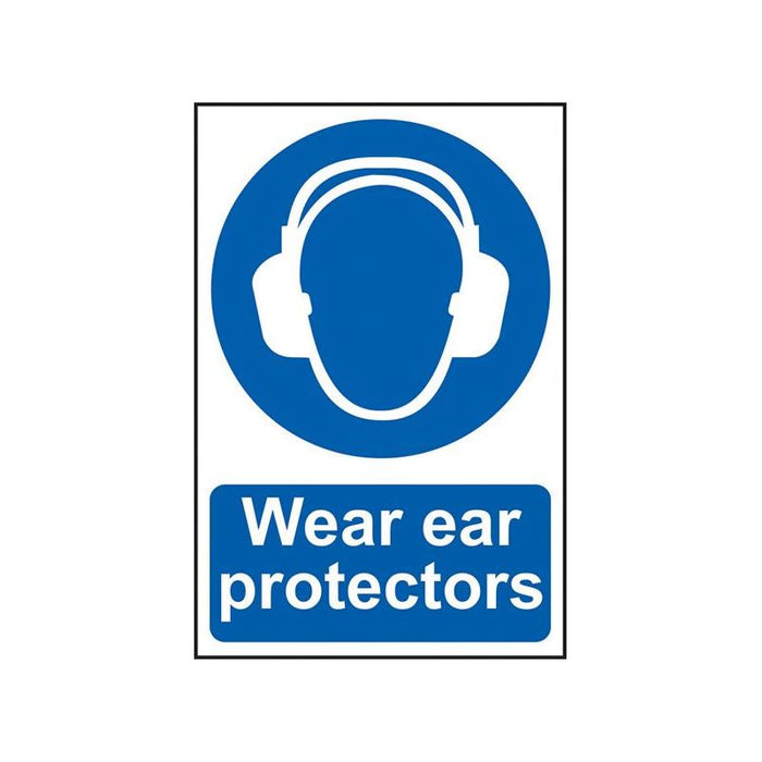 Scan Wear Ear Protectors - PVC Sign 200 x 300mm Scan - Town Tools
