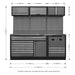 Sealey Modular Storage System Combo Stainless Steel Worktop APMSSTACK14SS Sealey - Town Tools 