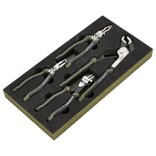 Draper Expert High Leverage Pliers Set with Water Pump Pliers in EVA Foam Tray (4 Piece) Draper - Town Tools