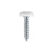 Sealey Numberplate Screw Plastic Enclosed Head 4.8 x 24mm White Pack of 50 PTNP5 Sealey - Town Tools 