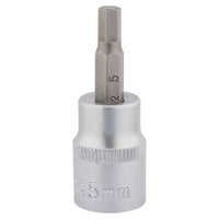 Draper Socket with Hexagonal Bit, 3/8" Sq. Dr., 5mm 16283