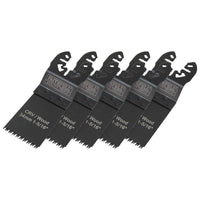 Faithfull Multi-Function Tool CrV Flush Cut Wood Blade Ground Side Set 34mm (Pack 5)