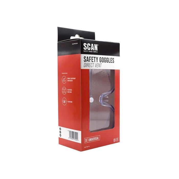 Scan Direct Ventilation Safety Goggles Scan - Town Tools