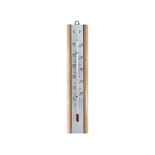 Faithfull Thermometer Wall Beech Silver 200mm Faithfull - Town Tools