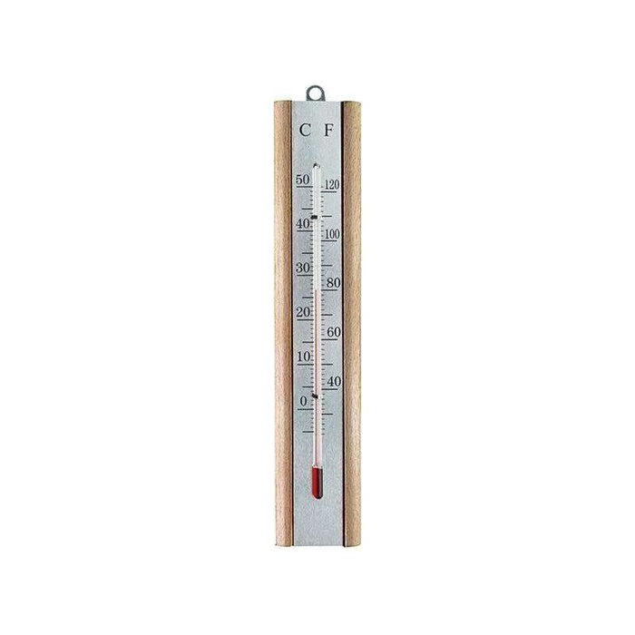 Faithfull Thermometer Wall Beech Silver 200mm Faithfull - Town Tools