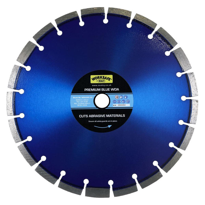 Sealey Premium Blue WDA Diamond Blade300 x 22mm WDA300/22