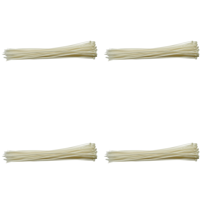 Draper Cable Ties, 4.8 x , White (Pack of 100) 200-400mm