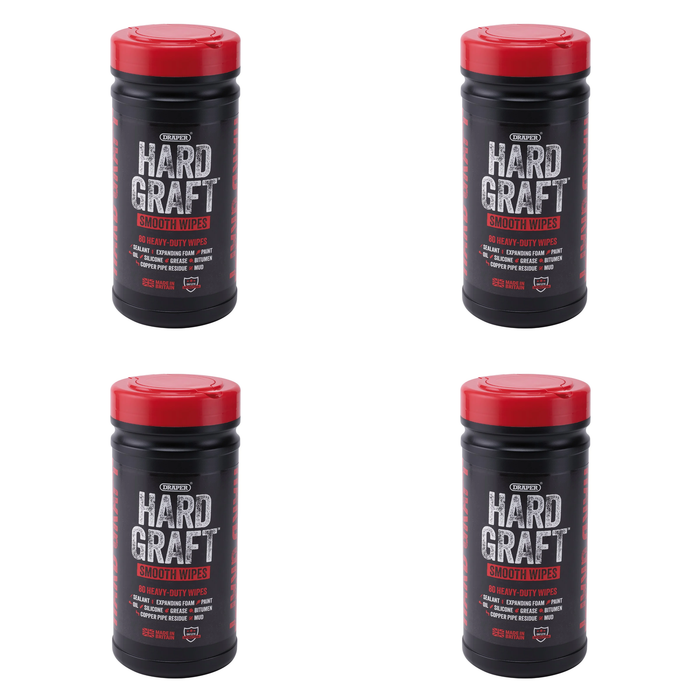 Draper Hard Graft Multipurpose Smooth Wipes (Tub of 80) - HGW-SM80
