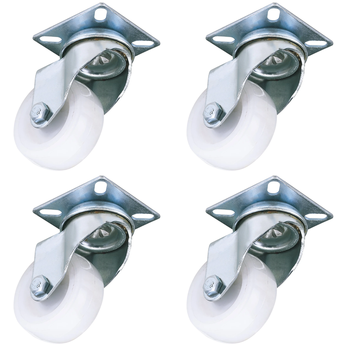 Draper Swivel Plate Fixing Nylon Wheel, 50mm Diameter, S.W.L. 50kg - 60450P
