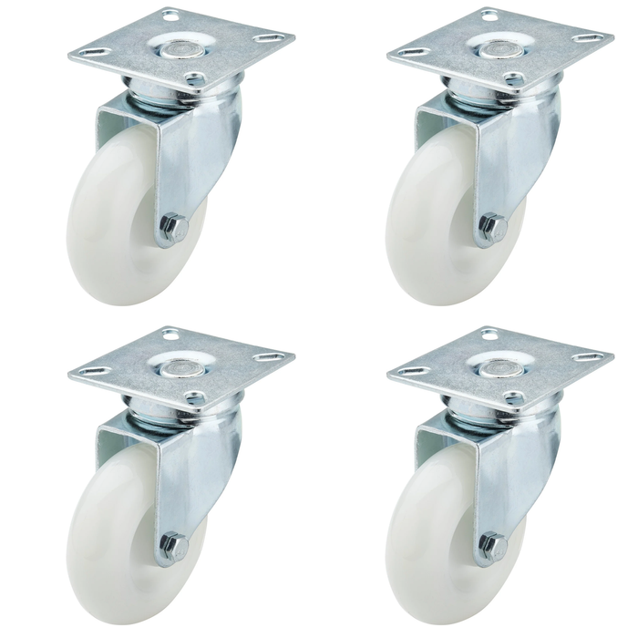 Draper Swivel Plate Fixing Nylon Wheel, 75mm Diameter, S.W.L. 70kg - 60475P