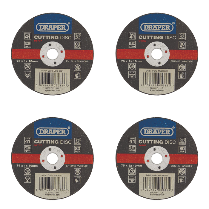 Draper Metal Cutting Disc, 75 x 1 x 10mm - CGF2