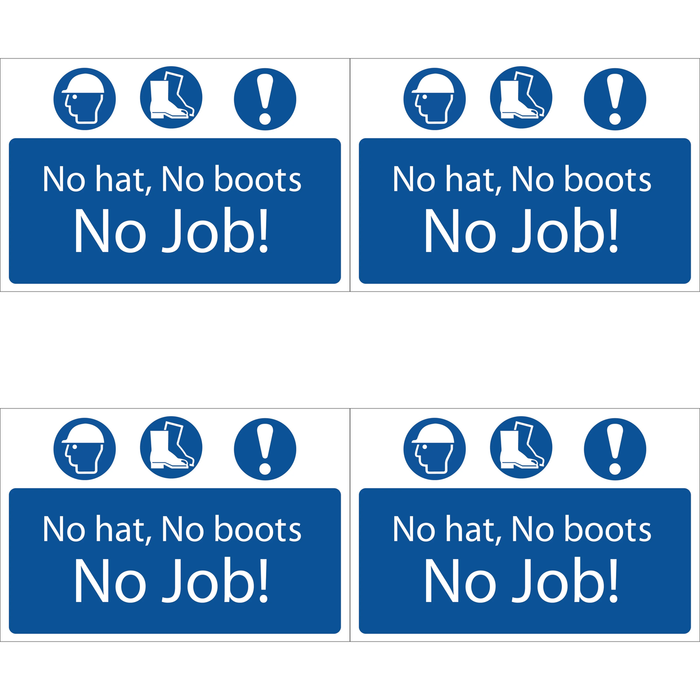 Draper 'No Hat, No Boots, No Job' Mandatory Sign - SS53