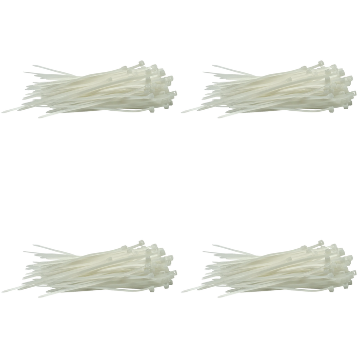 Draper Cable Ties, 2.5 x 100mm, White (Pack of 100) - CT1W