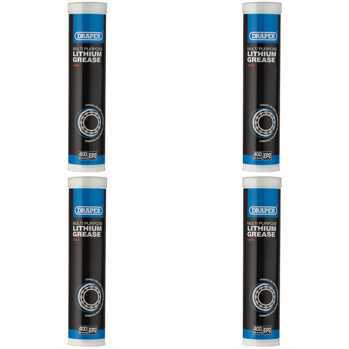 Draper Multi-Purpose Lithium Grease, 400ml Cartridge - ARE-LGC