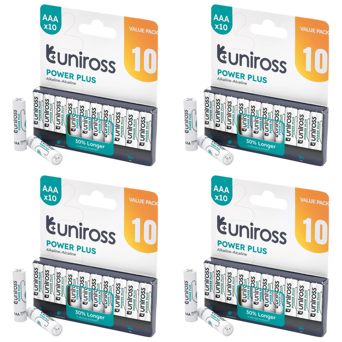 6 Piece Uniross LR03 AAA Power Plus Alkaline Batteries (Pack of 10) - UPPAAAPK10