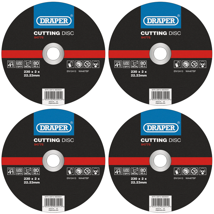 Draper Metal Cutting Disc, 230 x 2 x 22.23mm - CGF10