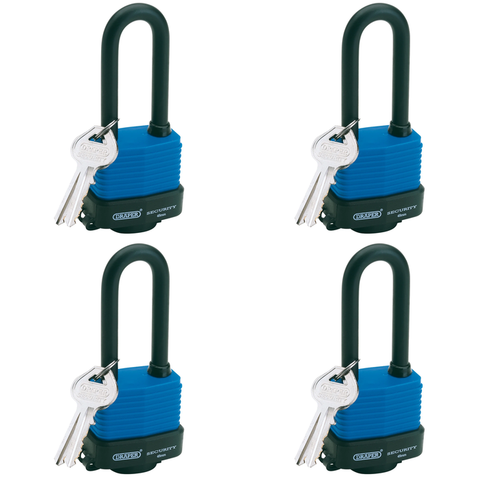 Draper Laminated Steel Padlock with Extra Long Shackle, 45mm - 8307/45L