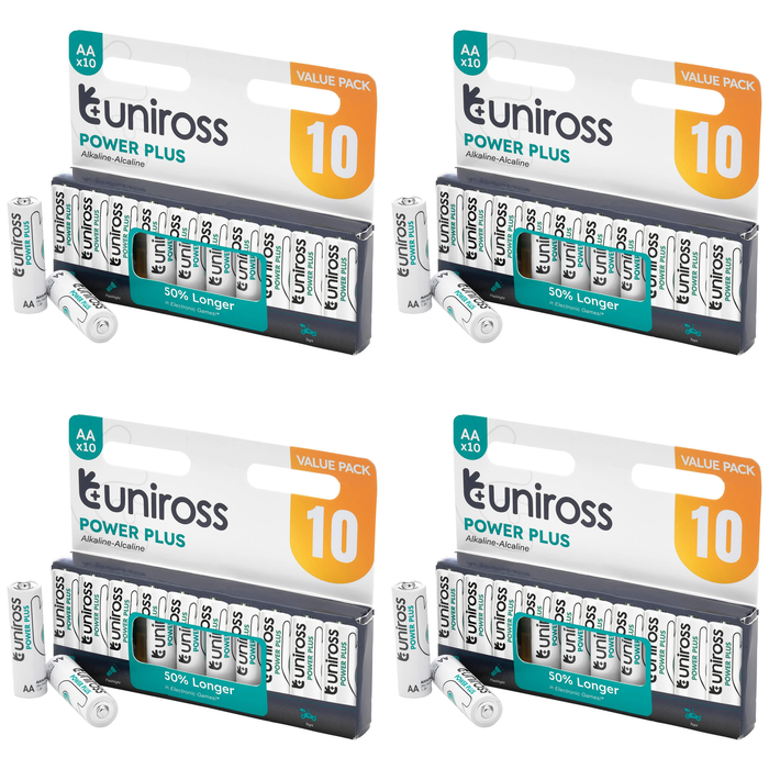 6 Piece Uniross LR6 AA Power Plus Alkaline Batteries (Pack of 10) - UPPAAPK10