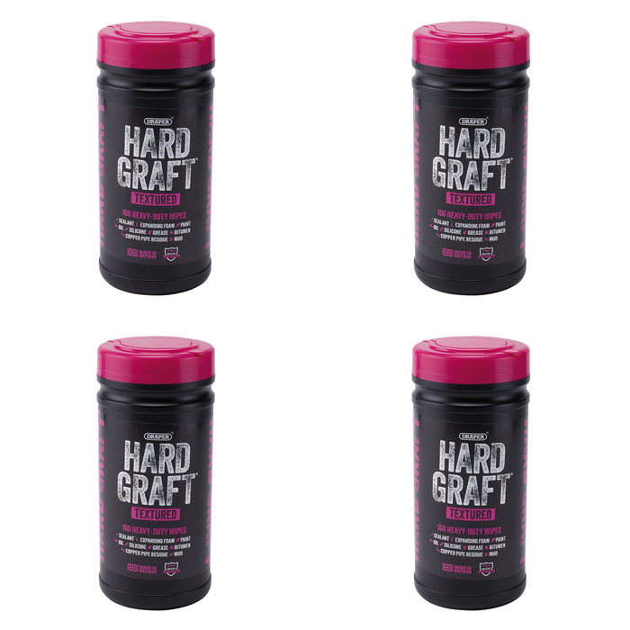 Draper Hard Graft Multipurpose Textured Wipes (Tub of 100) - HGW-TE100
