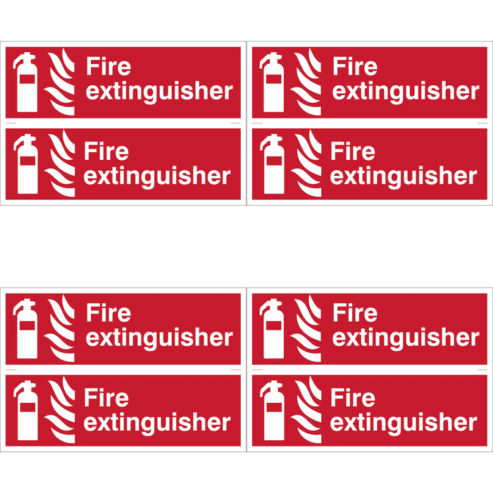 Draper Fire Extinguisher' Fire Equipment Sign (Pack of 2) - SS30