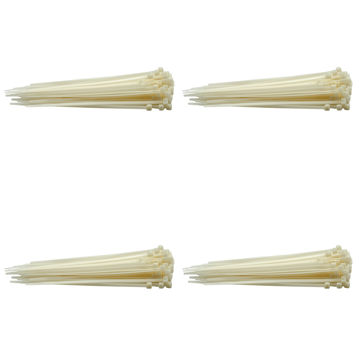 Draper Cable Ties, 4.8 x , White (Pack of 100) 200-400mm