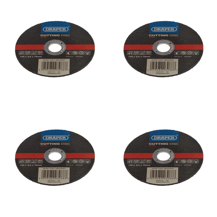 Draper Metal Cutting Disc, 100 x 2.5 x 16mm - CGF4