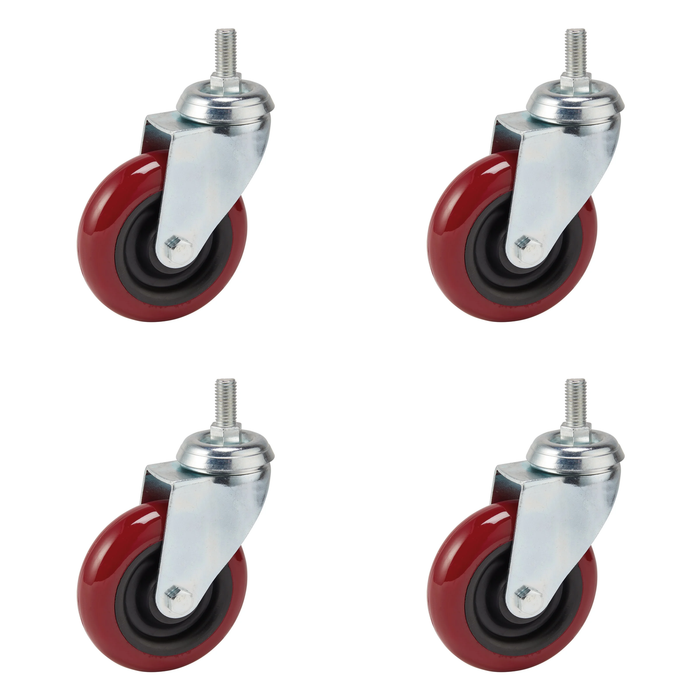 Draper Swivel Bolt Fixing Polyurethane Wheel, 100mm Diameter, S.W.L. 125kg