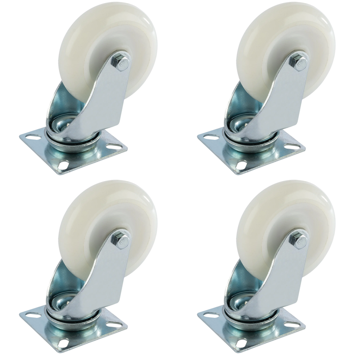 Draper Swivel Plate Fixing Nylon Wheel, 100mm Diameter, S.W.L. 125kg - 604100P