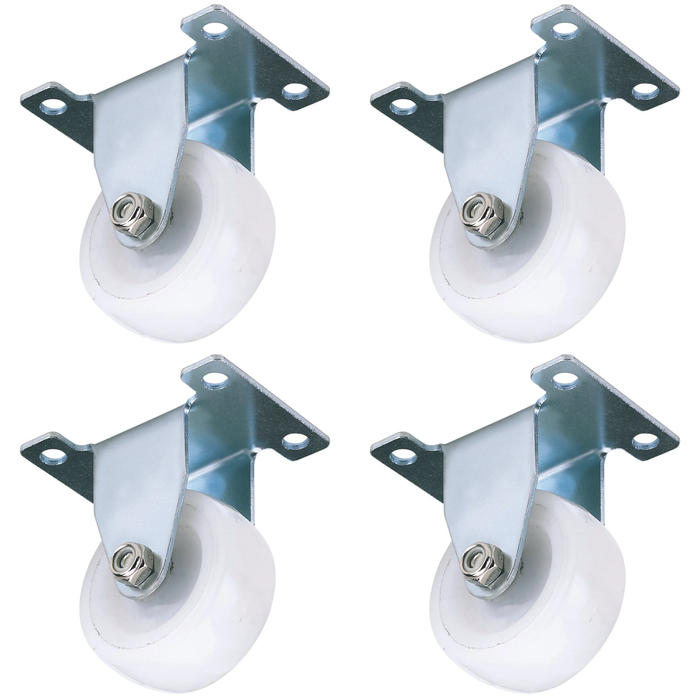 Draper Fixed Plate Fixing Nylon Wheel, 50mm Diameter, S.W.L. 75kg - 60450F
