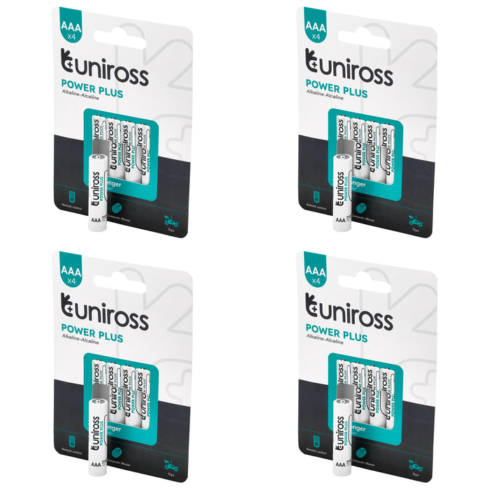 6 Piece Uniross LR03 AAA Power Plus Alkaline Batteries (Pack of 4) - UPPAAAPK4