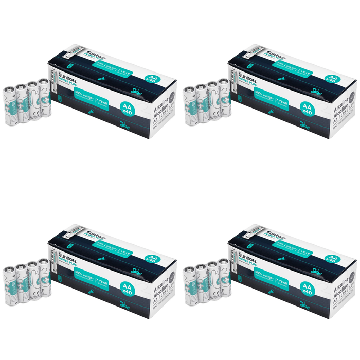 Uniross LR6 AA Power Plus Alkaline Batteries (Pack of 40) - UPPAABX40