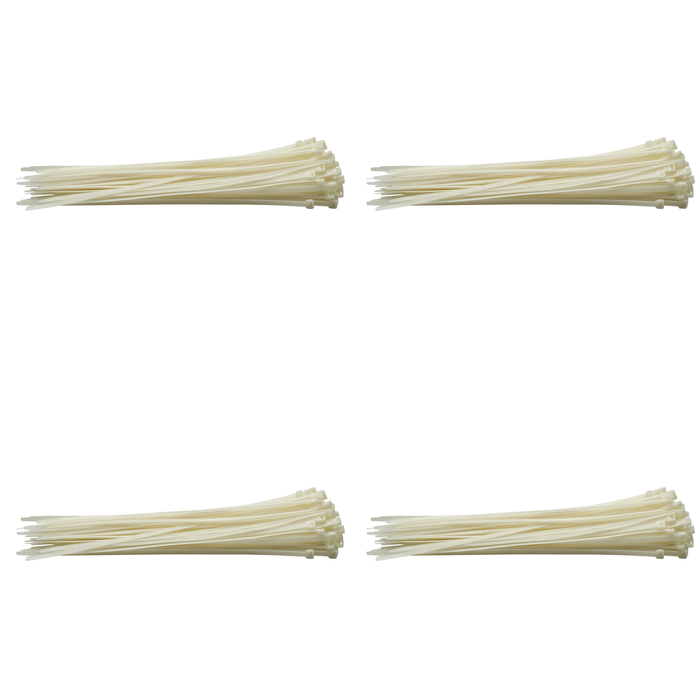 Draper Cable Ties, 7.6 x 400mm, White (Pack of 100) - CT6W