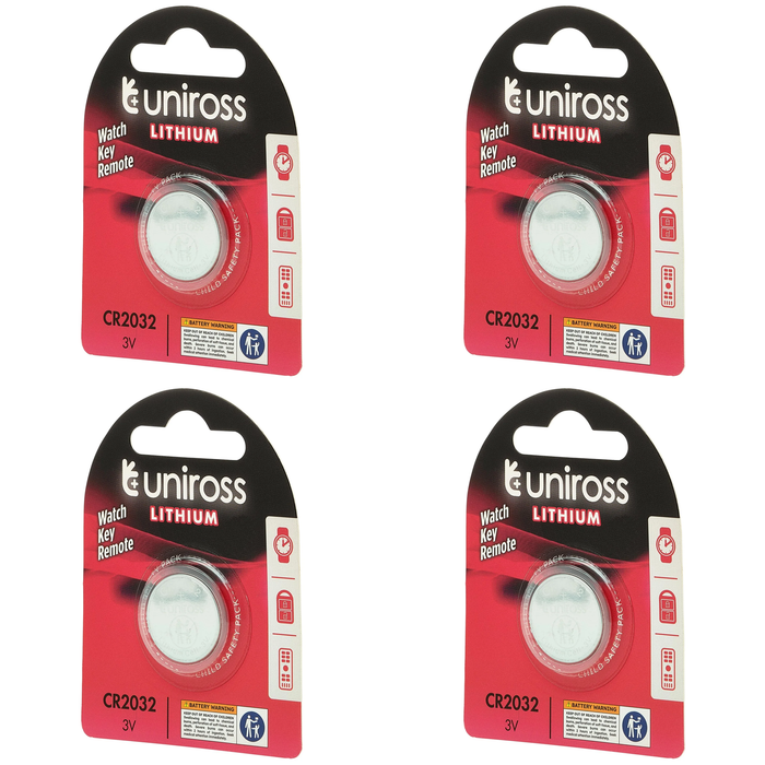 20 Piece Uniross Lithium Coin Cell CR2032 Battery - U1CR2032