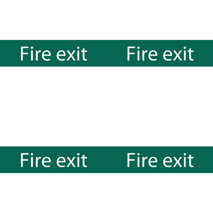 Draper Fire Exit' Safety Sign, 200 x 50mm - SS71